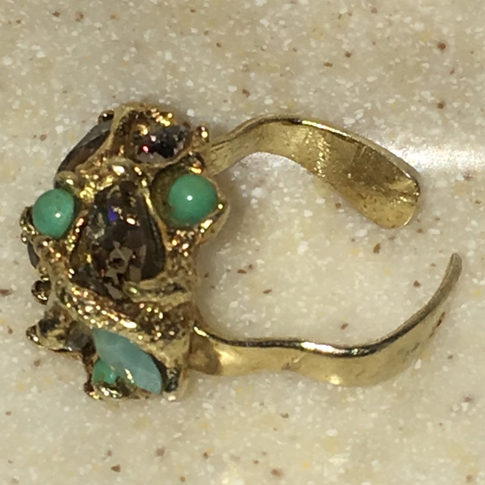 Adjustable Alexis Bittar Statement/ cocktail ring - Picture 3 of 5
